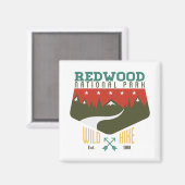 Nationaal park Redwood Magneet (Voorkant / Achterkant)