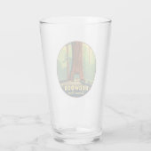 Nationaal park Redwood Pint Glass Glas (Achterkant)