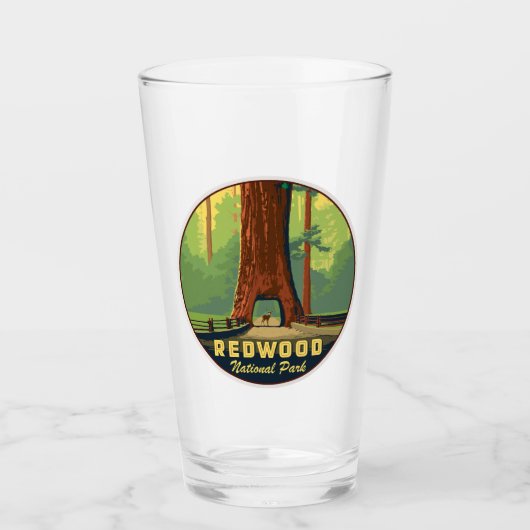 Nationaal park Redwood Pint Glass Glas (Voorkant)