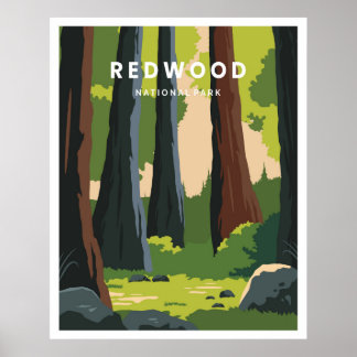 Nationaal park Redwood Poster