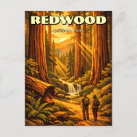 Nationaal park Redwood Retro Art Deco Toerisme