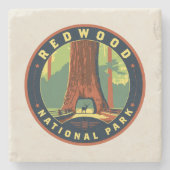Nationaal park Redwood Stenen Onderzetter (Voorkant)