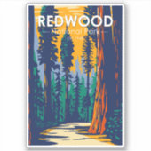 Nationaal park Redwood  Sticker (Voorkant)