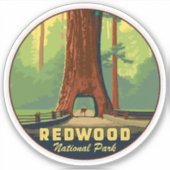 Nationaal park Redwood Sticker (Voorkant)