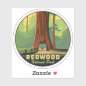 Nationaal park Redwood Sticker (Vel)