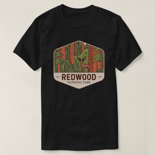 Nationaal park Redwood T-shirt (Design voorkant)
