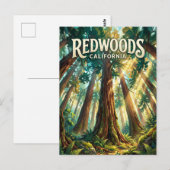 Nationaal park Redwood VS Briefkaart (Voorkant / Achterkant)