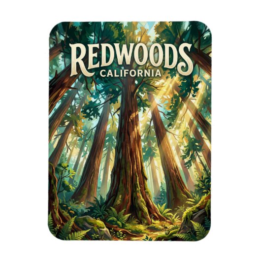 Nationaal park Redwood VS Magneet (Verticaal)