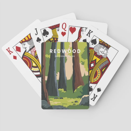 Nationaal park Redwoods Pokerkaarten (Achterkant)