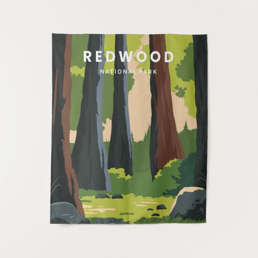 Nationaal park Redwoods Wandkleed (Voorkant)