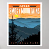 Nationaal Park Reisposter van het Grote Smoky Moun Poster (Voorkant)