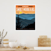 Nationaal Park Reisposter van het Grote Smoky Moun Poster (Keuken)