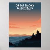 Nationaal Park Reisposter van het Grote Smoky Moun Poster (Voorkant)