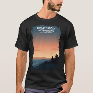 Nationaal Park Reisposter van het Grote Smoky Moun T-shirt