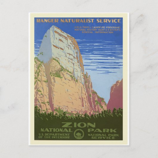 nationaal park Reistoerisme Briefkaart (Voorkant)