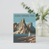 Nationaal park Retro Acadia Briefkaart (Staand voorkant)