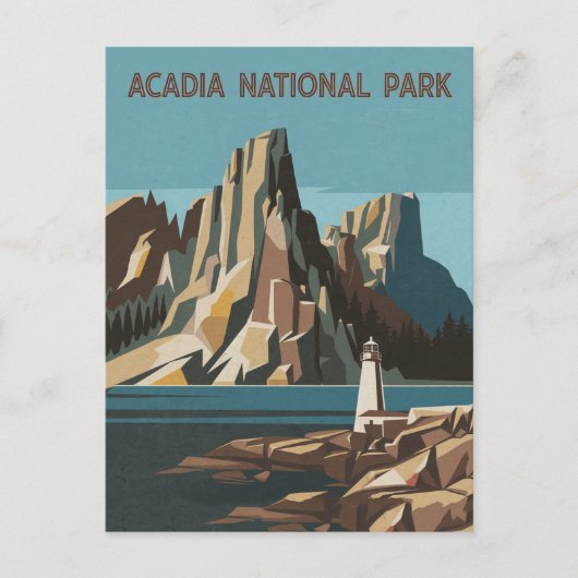 Nationaal park Retro Acadia Briefkaart (Voorkant)