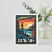 Nationaal park Retro Acadia Briefkaart (Staand voorkant)