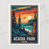 Nationaal park Retro Acadia Briefkaart (Voorkant)