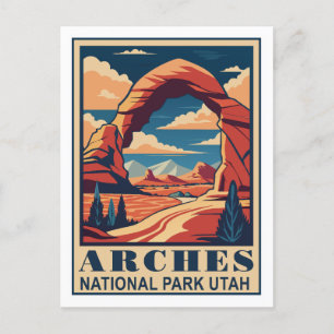 Nationaal park Retro Arches Briefkaart