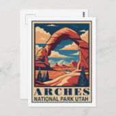 Nationaal park Retro Arches Briefkaart (Voorkant / Achterkant)