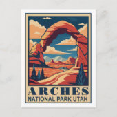 Nationaal park Retro Arches Briefkaart (Voorkant)