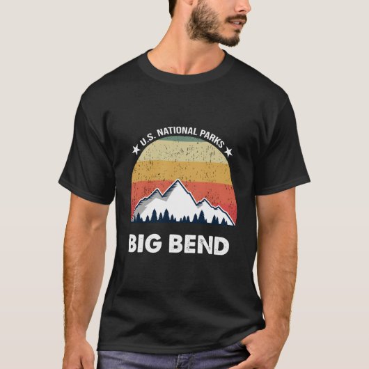 Nationaal park Retro Big Bend T-shirt (Voorkant)