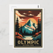 Nationaal park Retro Briefkaart (Voorkant / Achterkant)