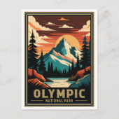 Nationaal park Retro Briefkaart (Voorkant)