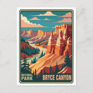 Nationaal park Retro Bryce Canyon Briefkaart