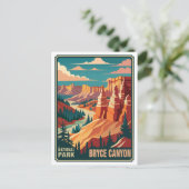 Nationaal park Retro Bryce Canyon Briefkaart (Staand voorkant)