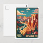 Nationaal park Retro Bryce Canyon Briefkaart (Voorkant / Achterkant)