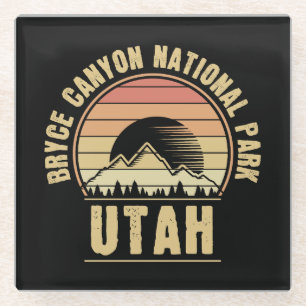 Nationaal park Retro Bryce Canyon Utah Glazen Onderzetter