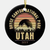 Nationaal park Retro Bryce Canyon Utah Keramisch Ornament (Voorkant)