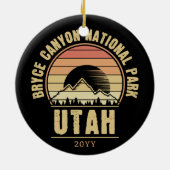 Nationaal park Retro Bryce Canyon Utah Keramisch Ornament (Achterkant)