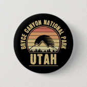 Nationaal park Retro Bryce Canyon Utah Ronde Button 5,7 Cm (Voorkant)
