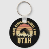 Nationaal park Retro Bryce Canyon Utah Sleutelhanger (Voorkant)