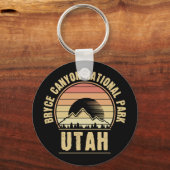 Nationaal park Retro Bryce Canyon Utah Sleutelhanger (Achterkant)