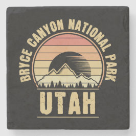 Nationaal park Retro Bryce Canyon Utah Stenen Onderzetter