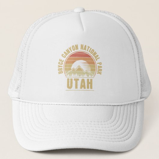 Nationaal park Retro Bryce Canyon Utah Trucker Pet (Voorkant)