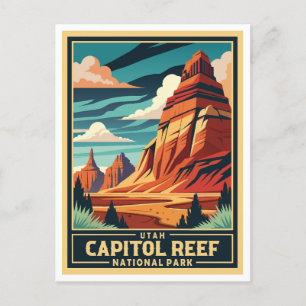 Nationaal park Retro Capitol reef Briefkaart