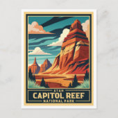 Nationaal park Retro Capitol reef Briefkaart (Voorkant)