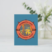 Nationaal Park Retro Compass Embleem van de Cave v Briefkaart (Staand voorkant)