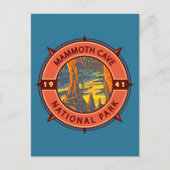 Nationaal Park Retro Compass Embleem van de Cave v Briefkaart (Voorkant)