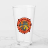 Nationaal Park Retro Compass Embleem van de Cave v Glas (Voorkant)