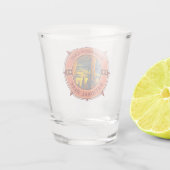Nationaal Park Retro Compass Embleem van de Cave v Shot Glas (Achterkant)