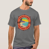 Nationaal Park Retro Compass Embleem van de Maagde T-shirt (Voorkant)