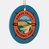 Nationaal park Retro Compass Emblem Kobuk Keramisch Ornament (Rechts)