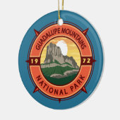 Nationaal Park Retro Compass Keramisch Ornament (Links)