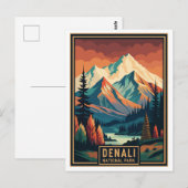 Nationaal park Retro Denali Briefkaart (Voorkant / Achterkant)